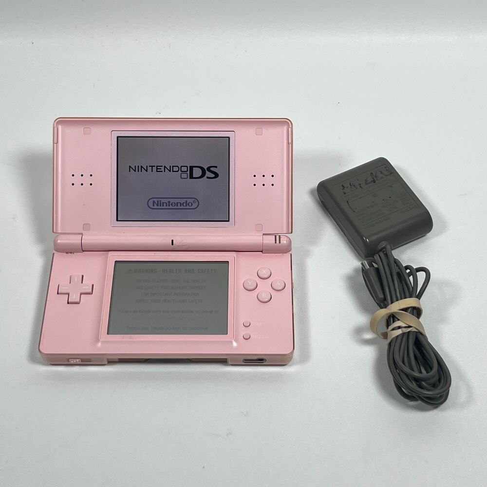 NINTENDO DS Lite Handheld Gaming Console System USG-001 with Charger Pink Tested